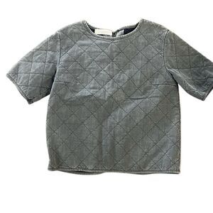 Stella McCartney made in Italy back, zip gray puffer shirt